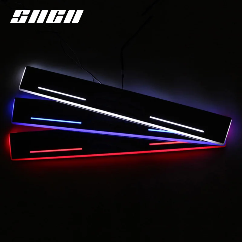 SNCN Trim Pedal LED Car Light Door Sill Scuff Plate Pathway Dynamic Streamer Welcome Lamp For Acura RDX 2012 - 2014 Waterproof | Автомобили