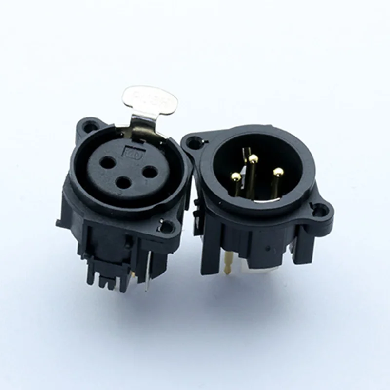10 шт. XLR штекер и гнездо 3Pin XLR штекер и гнездо панель Крепление Шасси 3 шпильки квадратной формы XLR разъем адаптер - Цвет: 5XRTW921M 5XRTW921F