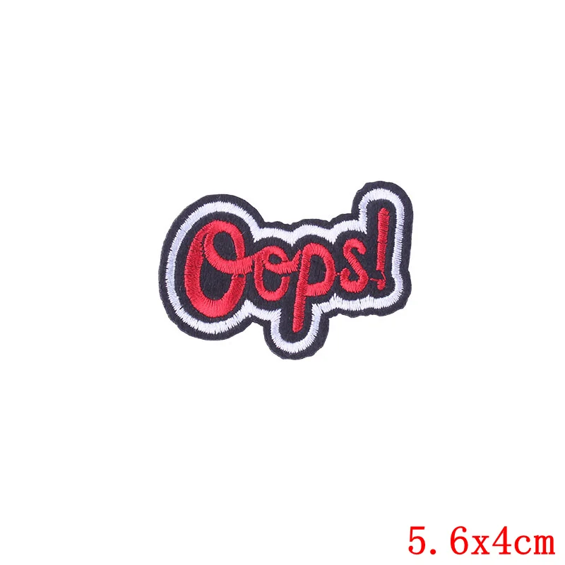 Oops письмо патч для Глажка одежды на наклейках вышитая аппликация курток Милая