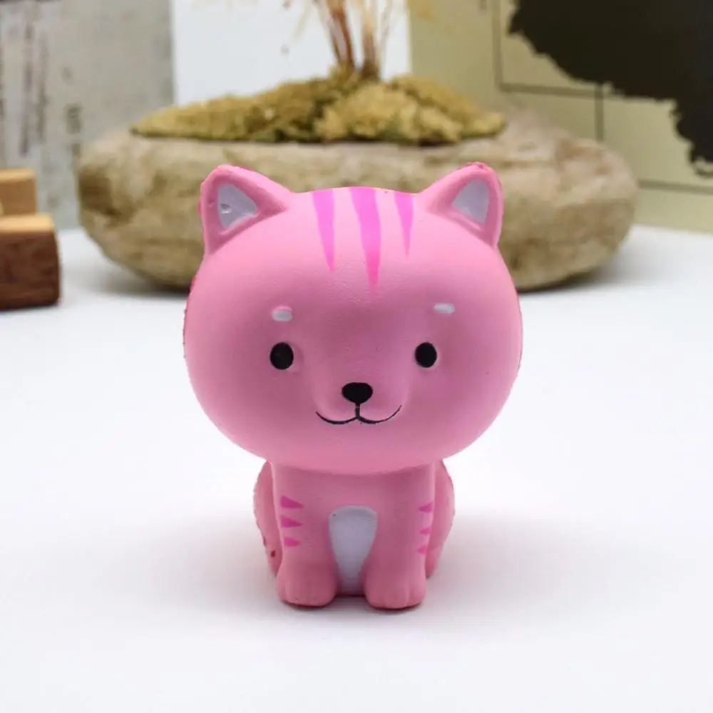 Yigole мультфильм милый кот мягкое игрушка сжатие антистресс мягкий медленно поднимающийся Kawaii котенок мягкое PU антистрессовые игрушки - Цвет: Розовый