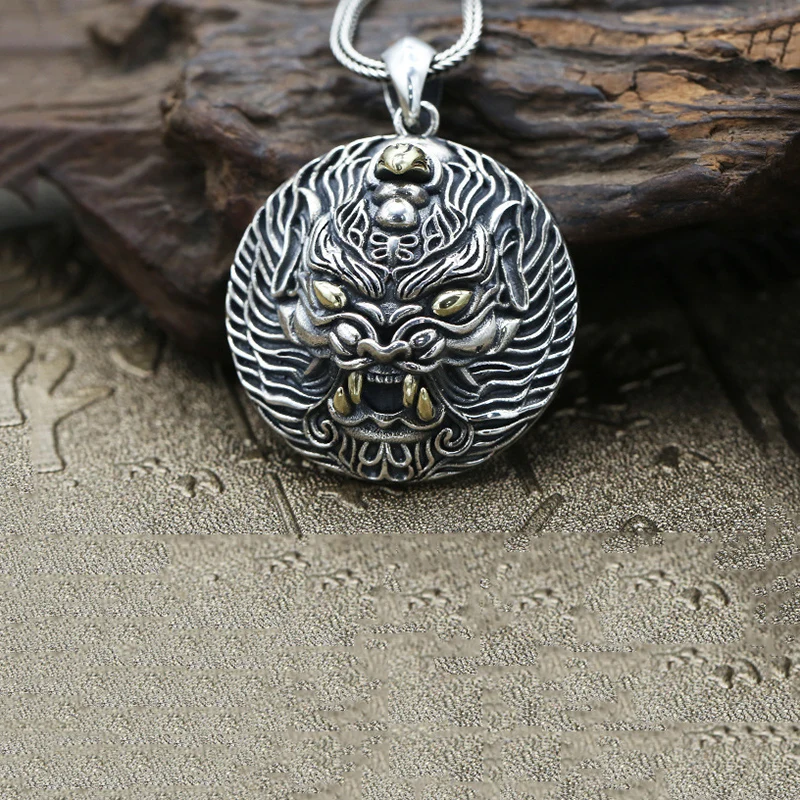 Кулон счастливый мирный из 100% серебра 925 пробы кулон в виде храбрых войск Ваджра