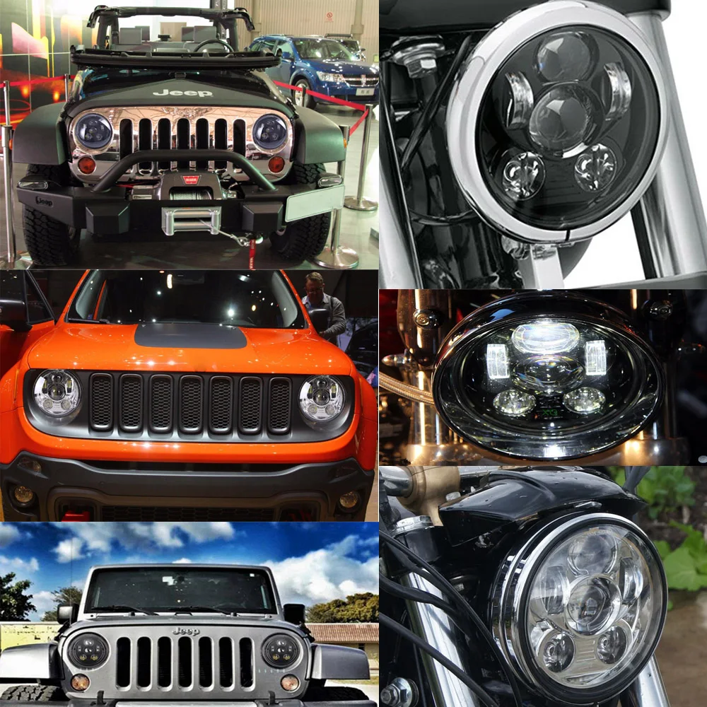 7 дюймовый светодиодный фар для Land Rover Defender 90/110 &quotсветодиодный проектор фара
