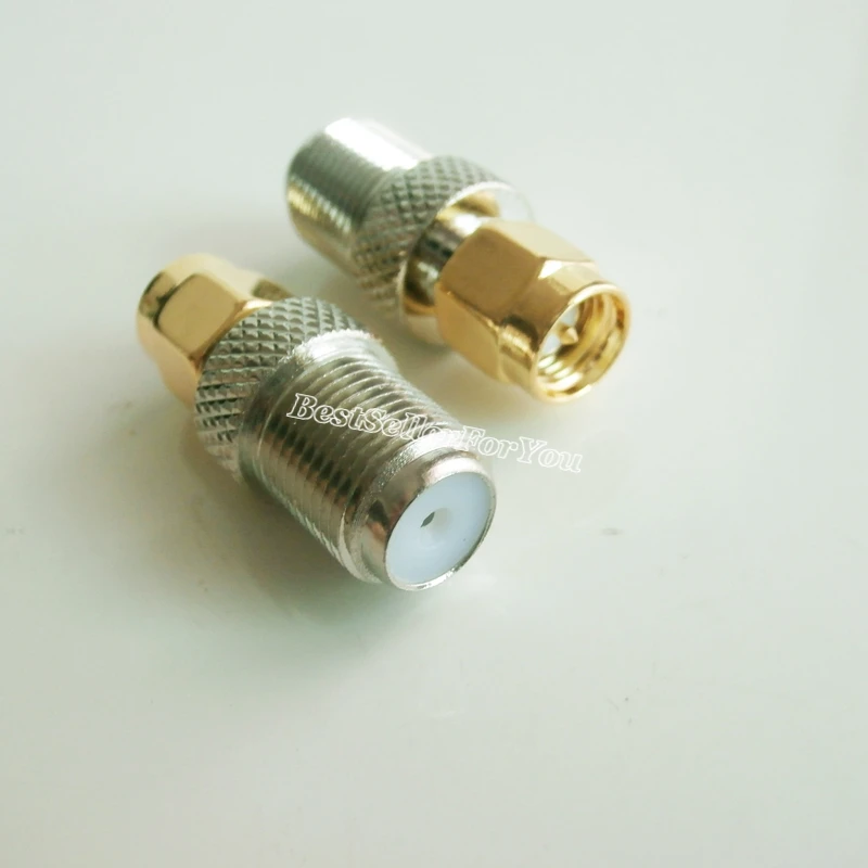 1 шт. прямой коаксиальный адаптер с разъемом F и штекером SMA|jack plug connector|jack connectorjack