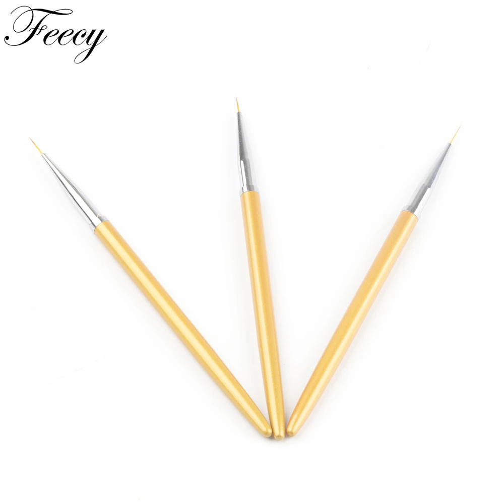 Кисти для рисования ручки 3 шт./компл. золотой дизайн профессиональный высокое