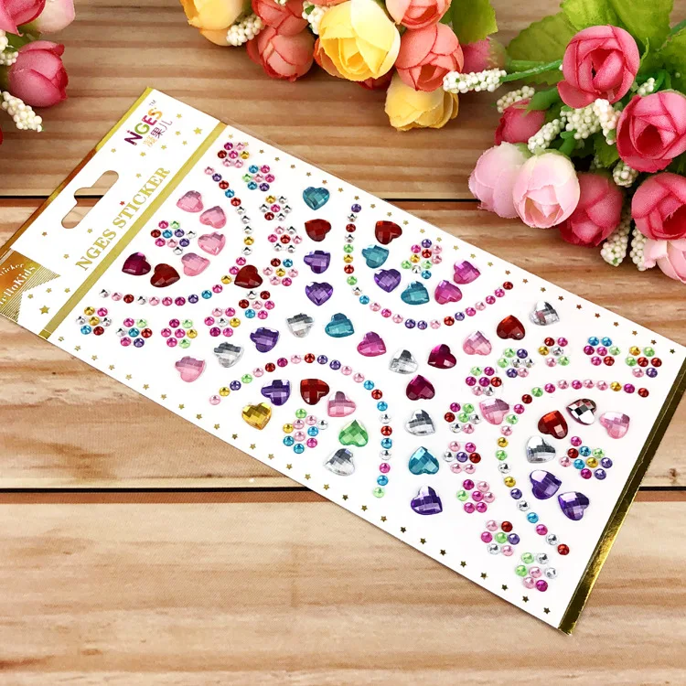 120 листов Кристалл декоративный драгоценный камень акриловый лист наклеек со