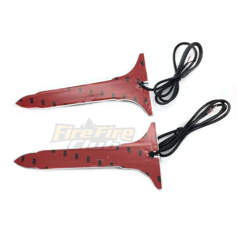 

For Harley Touring 1993-2013 2012 Motorcycle Chrome Wedge LED Brake Tail Light Rear Saddlebag Accents Lights With Smoke Lens