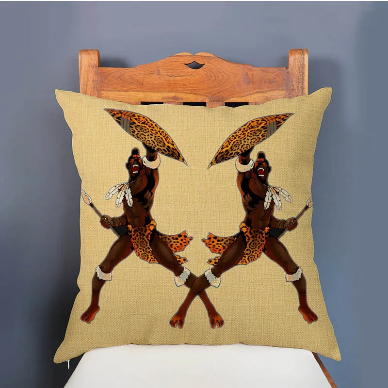Искусственная карта воина яркая сказка диванная наволочка из хлопка и льна