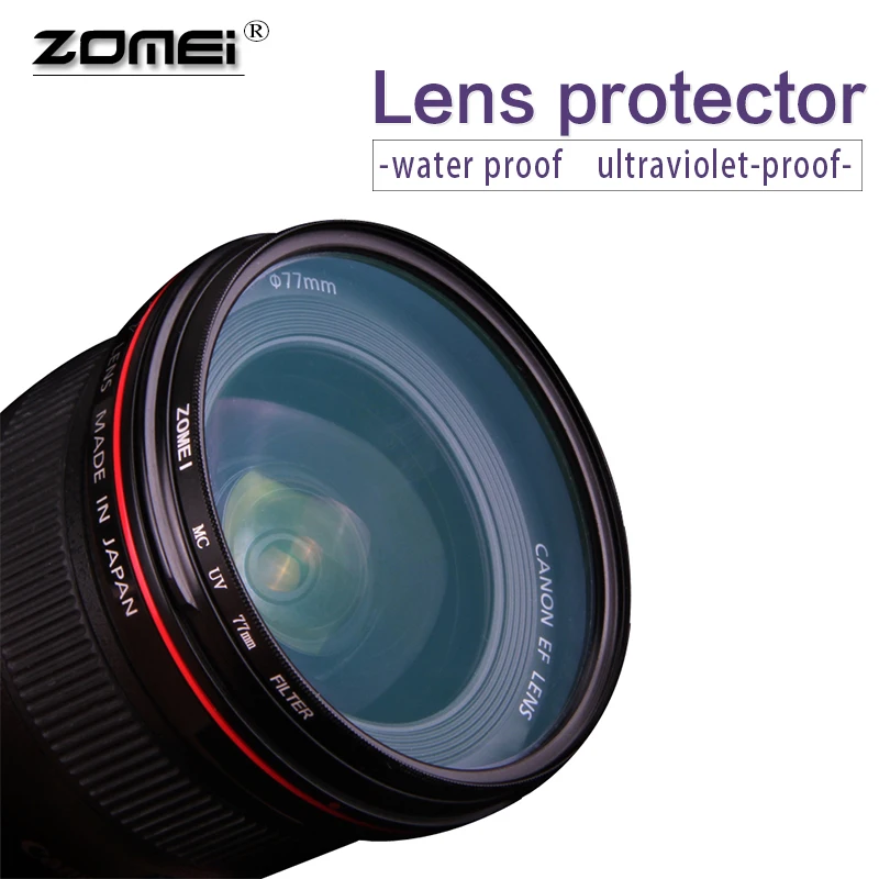 УФ фильтр Zomei для камеры защита объектива Ультрафиолетовый DSLR 37/40 5/49/52/55/58/62/67/72/77/82