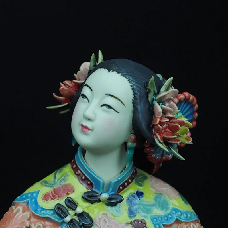 Фарфоровая керамическая традиционная китайская женская статуэтка для народного