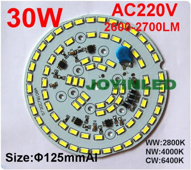 10 шт. светодиодный модуль лампы с регулируемой яркостью 30 Вт 5730 В переменного