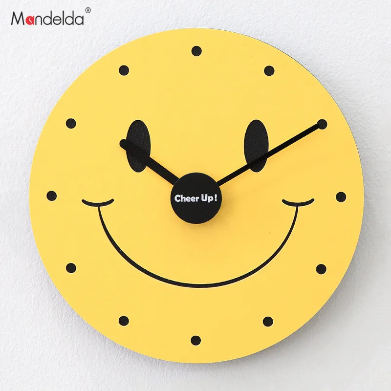 

Mandelda Wall Clock Yellow Relojes De Pared Vintage Decorativo Home Decoration Accessories Modern Living Room Decoration