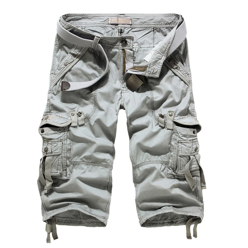 

2018 male summer loose casual tooling shorts plus size multi-pocket capris