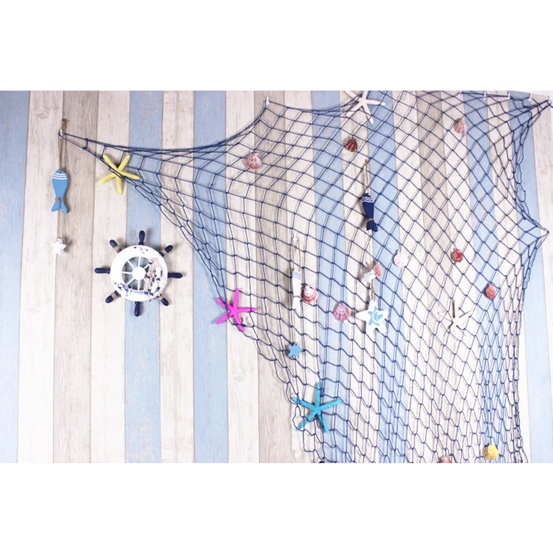 Настенная большая рыболовная сеть в средиземноморском стиле украшение на стену