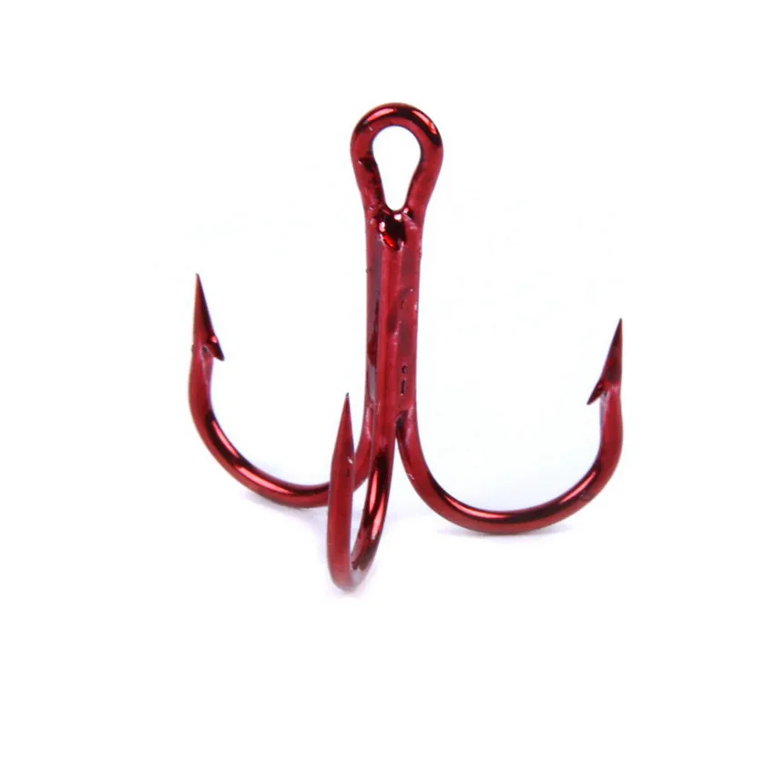 100 шт. прочные рыболовные снасти с тройным крючком размер 2 #-8 # | Спорт и