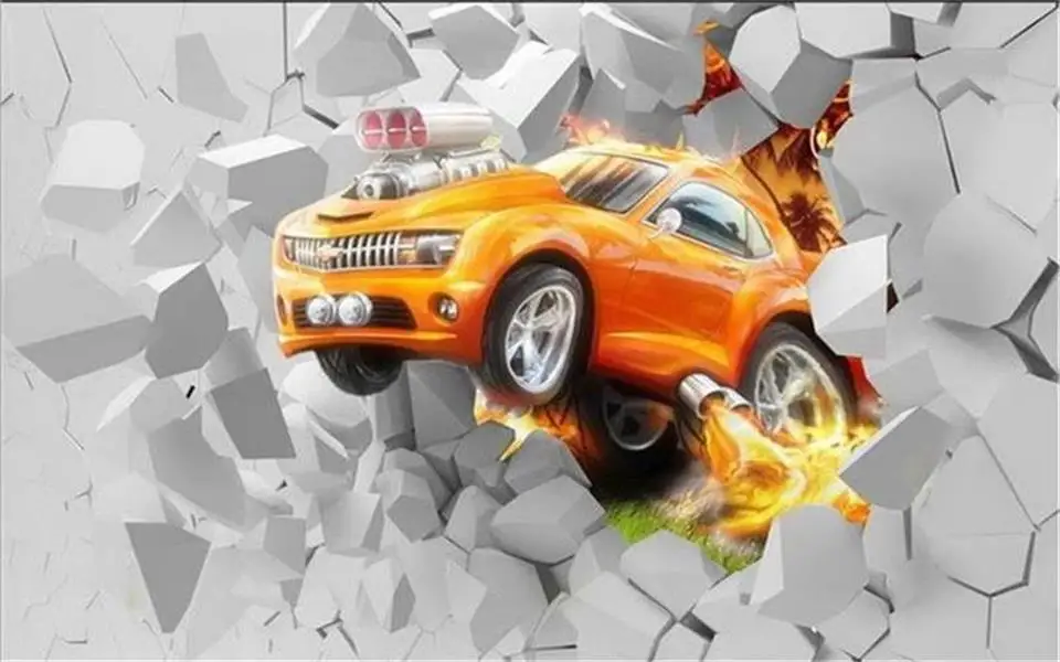 3d Детские фото обои на заказ для гостиной настенная Нетканая наклейка Пламя