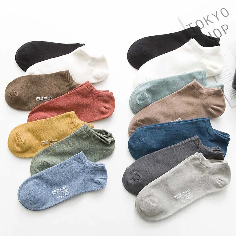 Короткие носки для отдыха с закрытым носком популярные штампы букв Дышащие