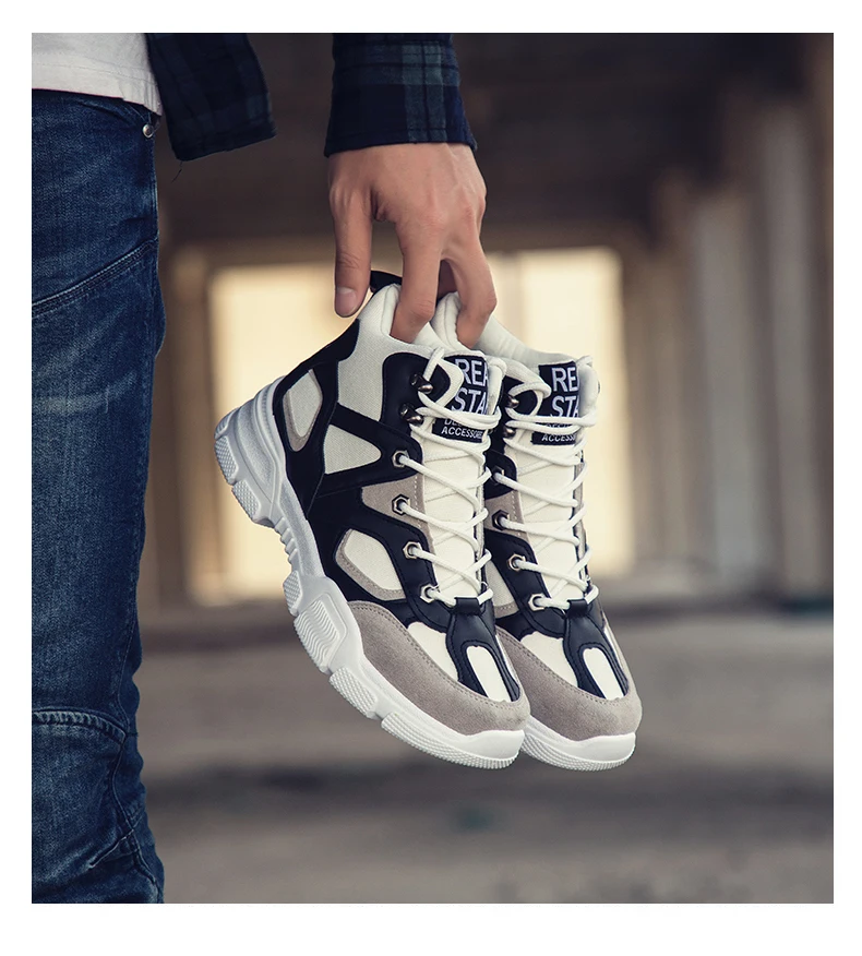 Мужская походная обувь, водонепроницаемая кожаная обувь, обувь для альпинизма и рыбалки, новая популярная Уличная обувь, мужские высокие зимние ботинки