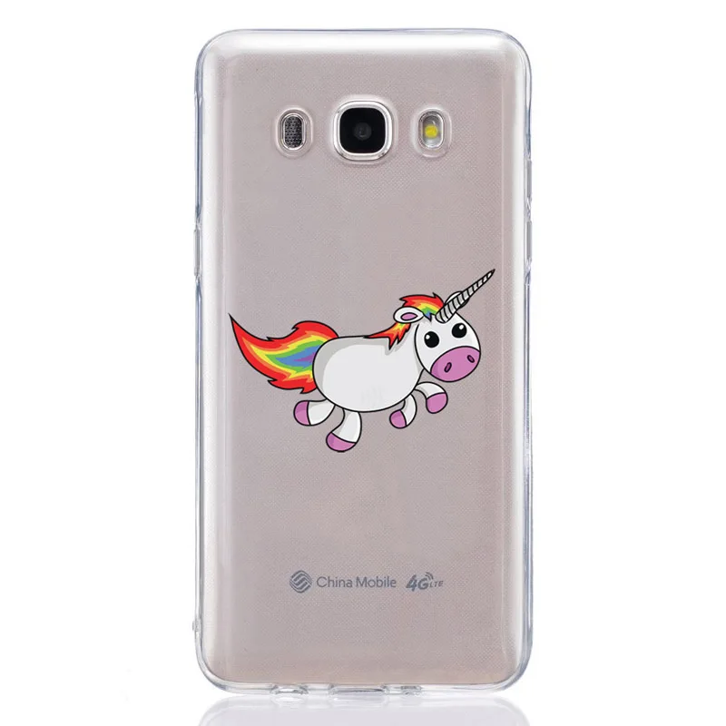 Для Samsung Galaxy A3 A5 2016 2017 A300 A320F A510 A520F TPU цветной мягкий чехол с единорогом рисунком Desig