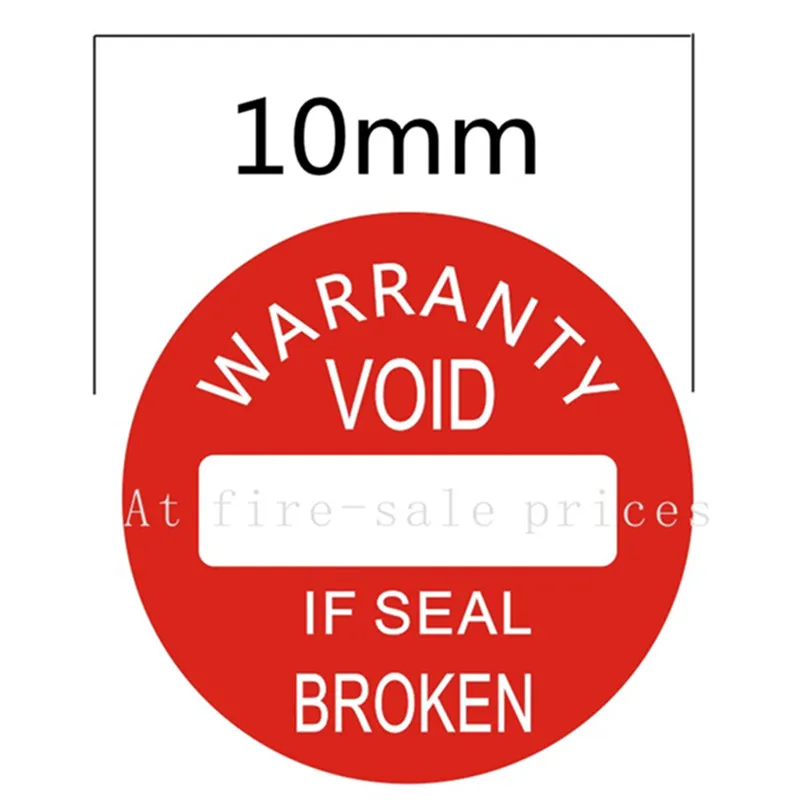 

500pcs/Lot Warranty Sealing Label Sticker Void If Broken Diameter 1cm Free Shipping