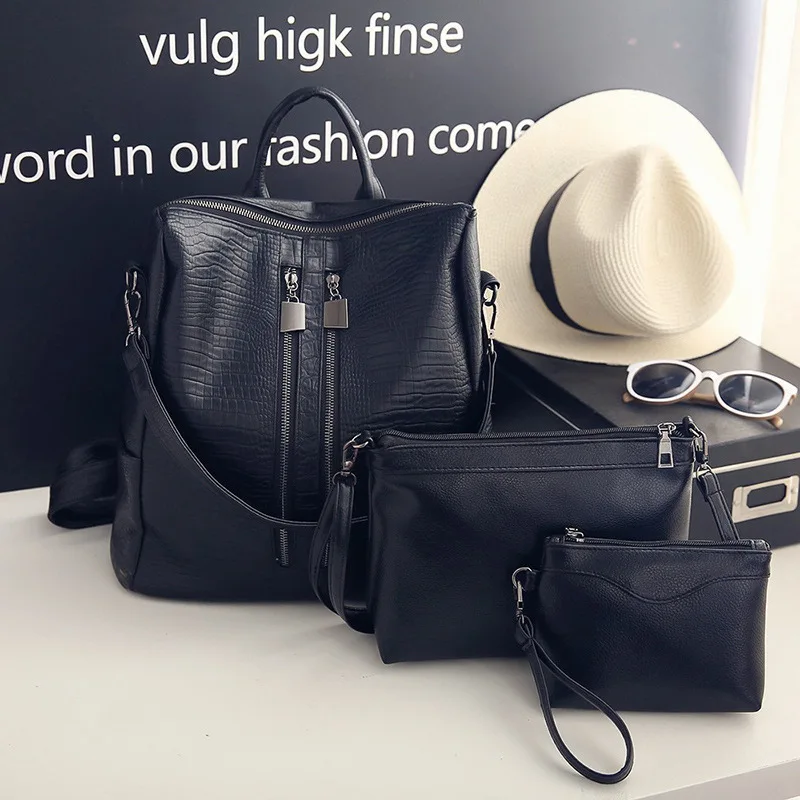 Новый модный тренд PU рюкзак повседневный Дикий дорожный большая емкость