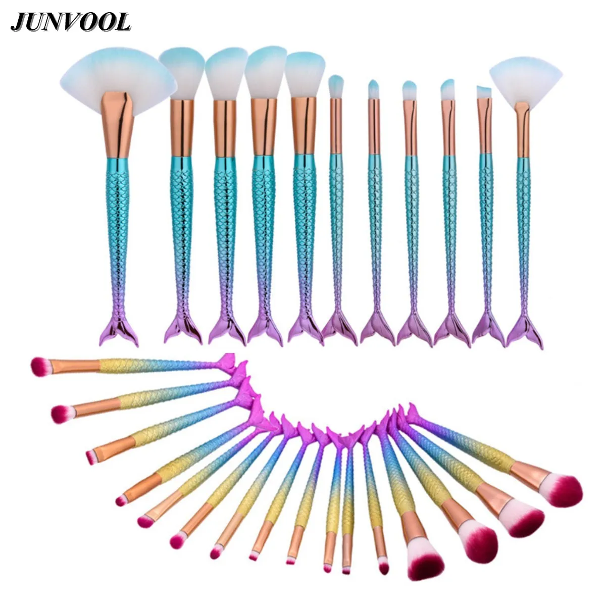 Новейшая &quotРусалка&quot набор кистей для макияжа фантазийные бровей подводки глаз