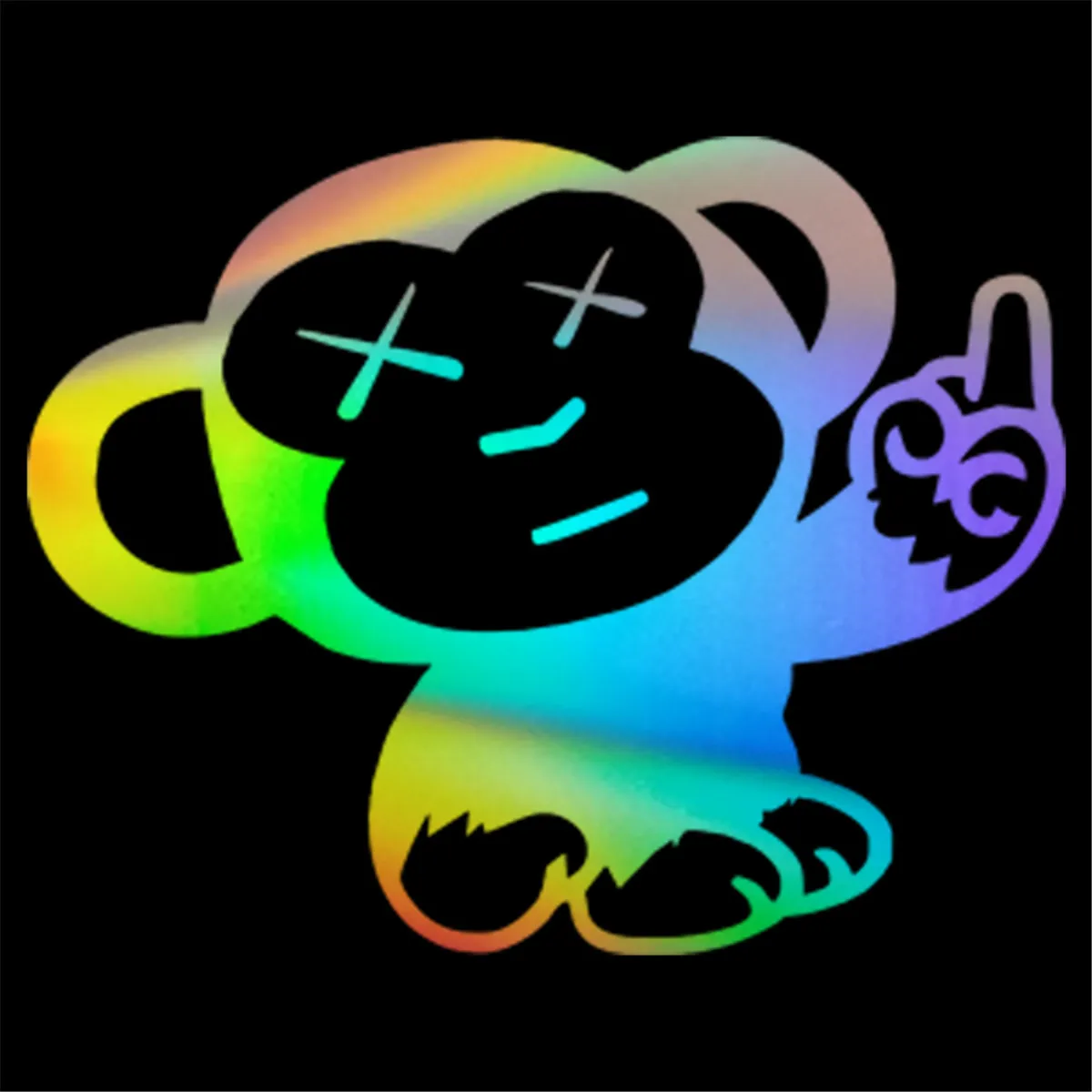 Озорная обезьяна мультфильм животное автомобиля стикер стены для дома окон и