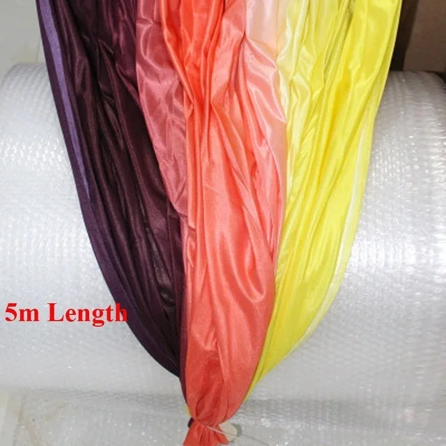 Yellow to Wine Red XC высокопрочный Красочный Воздушный Гамак для йоги 5 м x 2,8 м Антигравитационные пояса для йоги для упражнений Йога Топ воздуха Йога гамак качели кровать - Цвет: Yellow to Wine Red