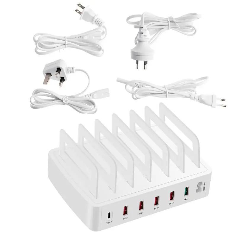 Станция зарядная с 5 USB портами QC 3 0 для iPhone iPad Samsung|Зарядные устройства телефонов| |