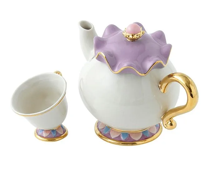 Чайный сервиз из мультфильма Красавица и Чудовище чаша для чая Mrs Potts милый