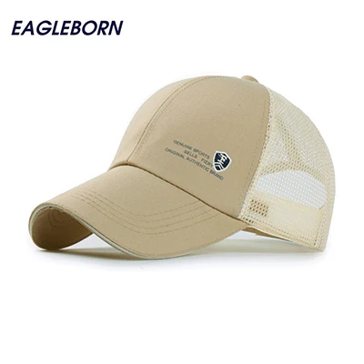 eagleborn бренд Повседневное Бейсбол Кепки Для мужчин Для женщин Вышивка F для влюбленных пар, унисекс Cap Мода Досуг папа шляпа бейсболка Casquette - Цвет: Beige Mesh Cap