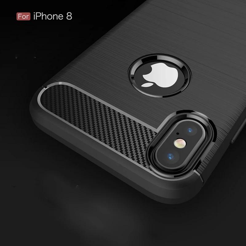 Yueyao углерода Волокно ТПУ рисунок Чехол для apple iphone 8 чехол Роскошные