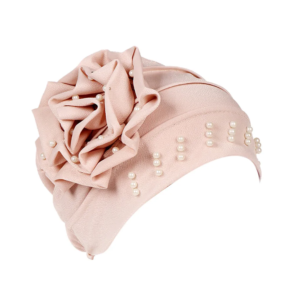 Хаки Зимние шапки для женщин индийская шляпа мусульманская гофрированная раковая химиотерапия шляпа бини шарф Тюрбан головной убор шапка капот головные уборы - Цвет: Хаки