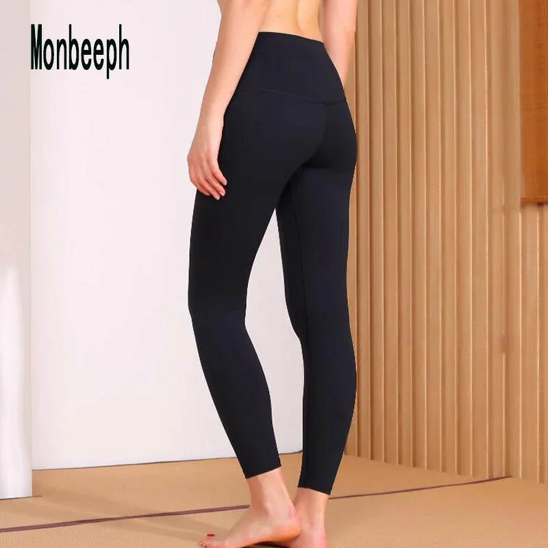 Monbeeph Новые повседневные узкие брюки с принтом женские брюки высокого 7/8
