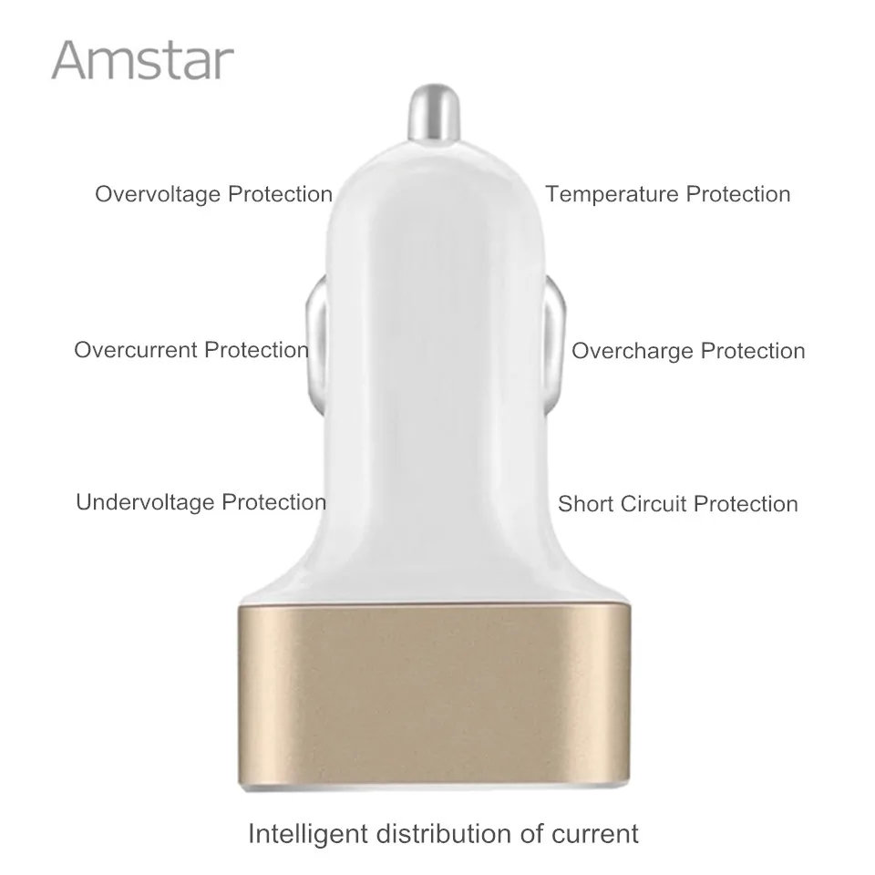 Amstar USB C автомобильное зарядное устройство с функцией быстрой зарядки 3 0 кабель
