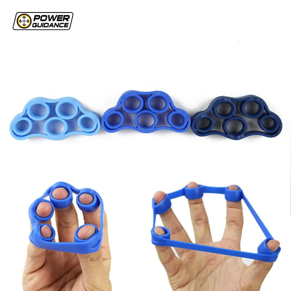 Power Guidance Finger Gripper Hand Exerciser Trainer Resistance Band Grip Fitness | Спорт и развлечения