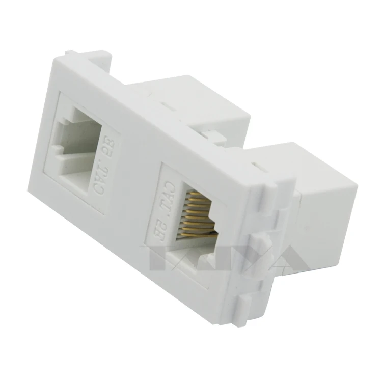 Настенный разъем RJ45 female с двумя портами|wall plate|wall connectorwall plate connector |