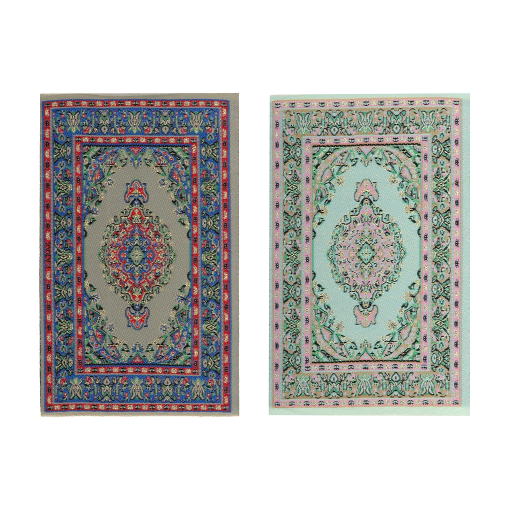 Мини-ковер ручной работы в турецком стиле 2 шт. покрытие пола кукольный домик