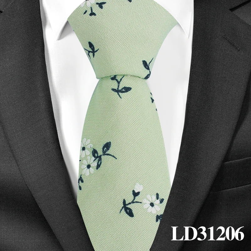 LD30706 Новые цветочные галстуки для мужчин, хлопковые мужские галстуки с принтом, мужские галстуки, мужские галстуки для бизнеса, галстуки 7 см ширина, галстуки для жениха - Цвет: LD30706