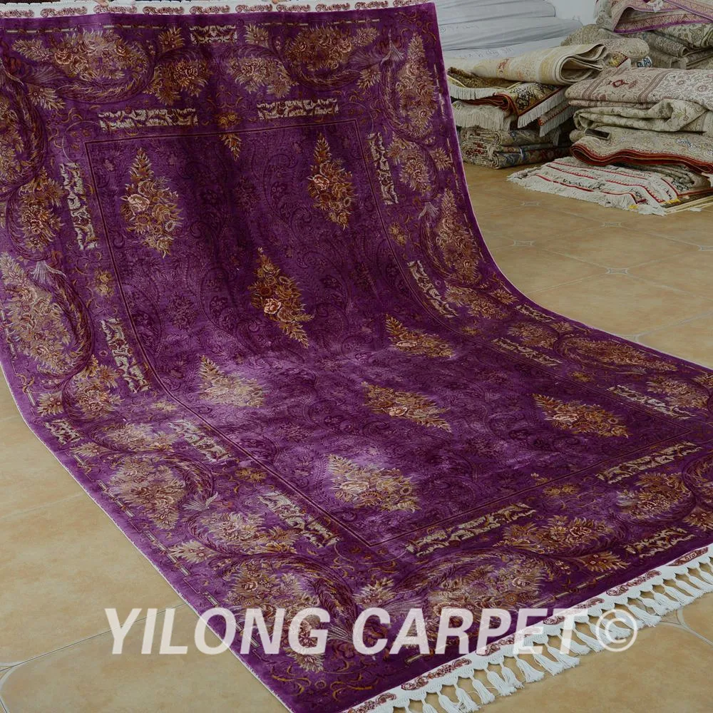 Yilong 6 56 'x9. 84 Хереке ковер галерея фиолетовый vantage Античная Восточный (1647)|oriental