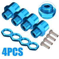 4pcs 12mm to 17mm wheel hex conversion adapter for 110 rc car upgrade with pinsscrews accessories