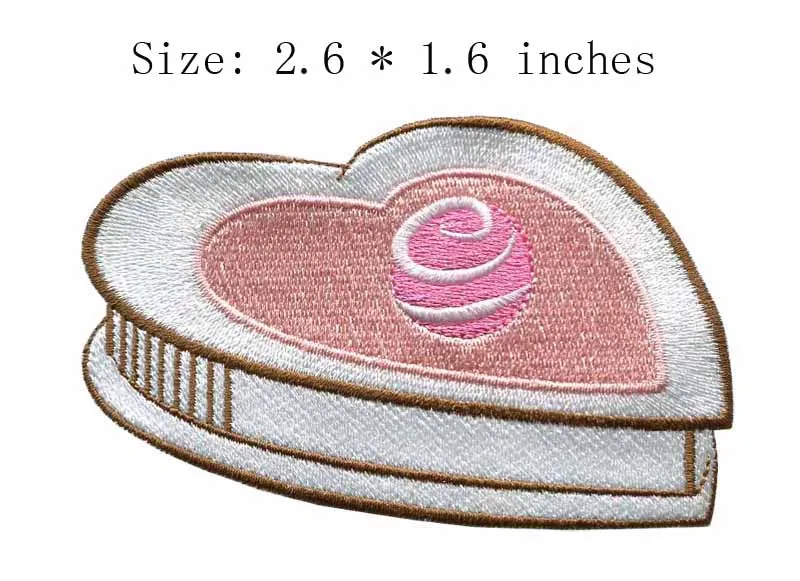 

Cappuccino embroidery patch 2.6"wide /pink /belover/sewing out