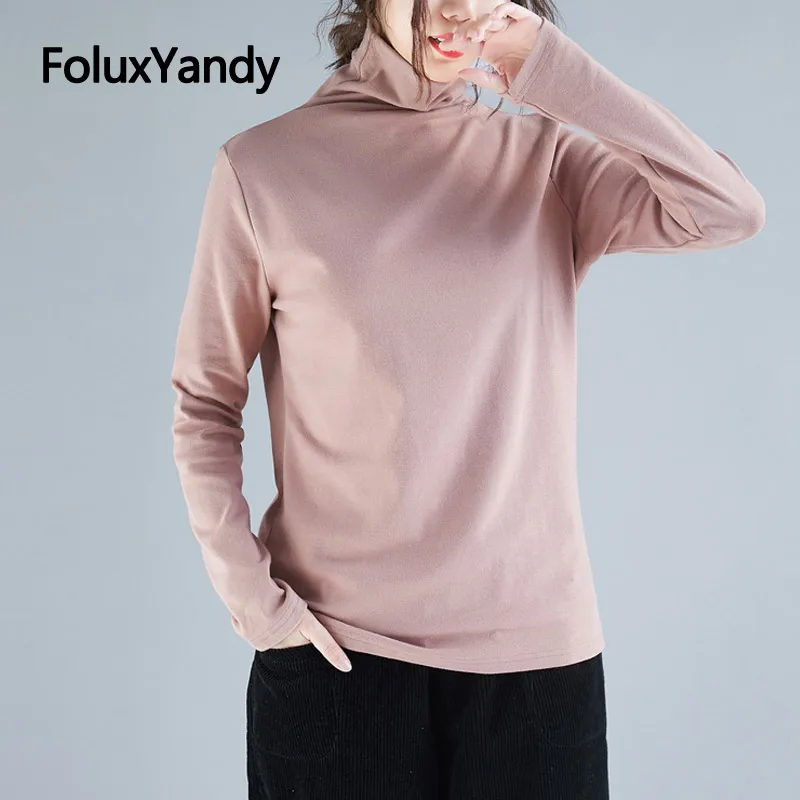 Женская однотонная Водолазка с длинным рукавом 4 цвета|Футболки| |