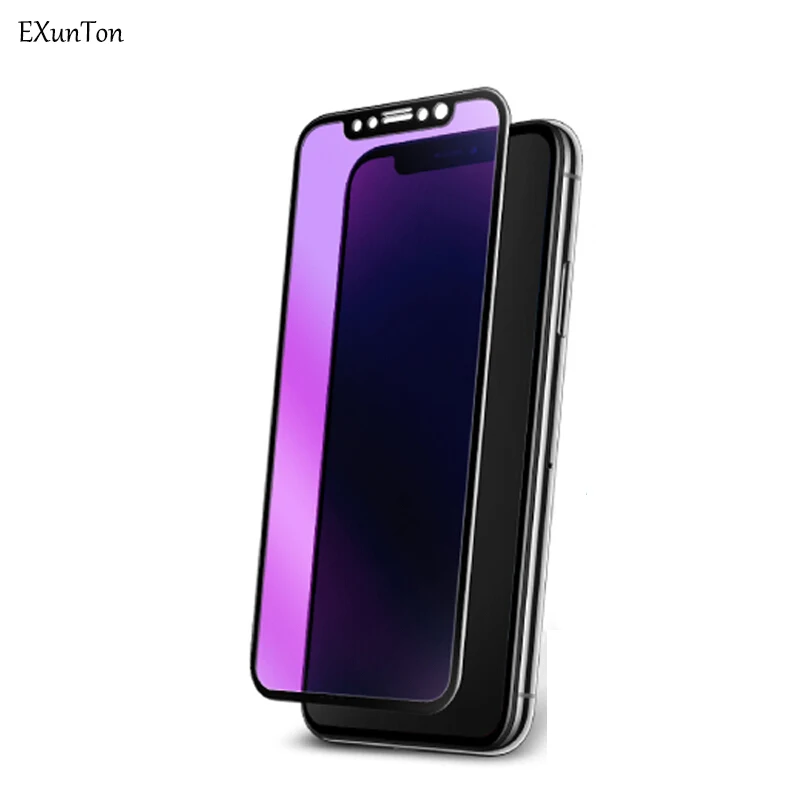Закаленное стекло EXUNTON 3D защита экрана из мягкого углеродного волокна для Apple iPhone
