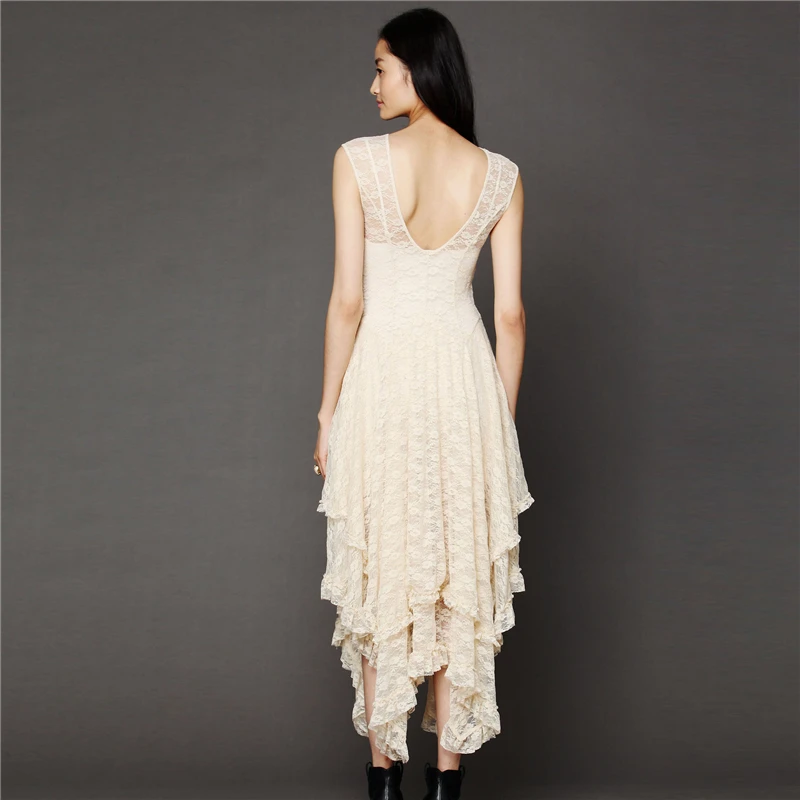 2019 Европейское модное женское Новое кружевное платье сексуальные асимметричные