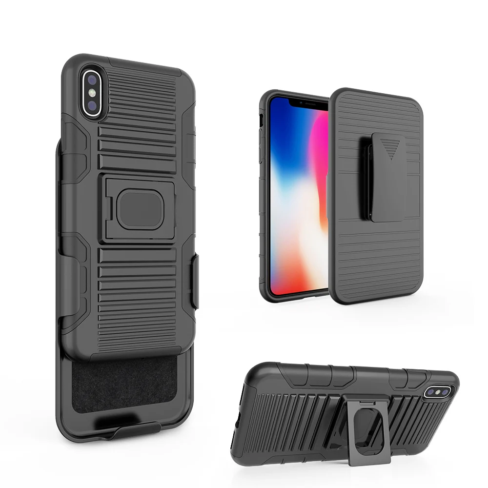 Сверхмощный Гибридный Прочный чехол для iPhone XS Max подставка с магнитным кольцом