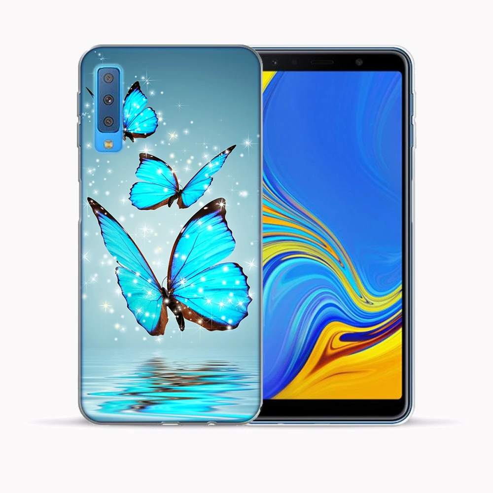 Мягкий ТПУ чехол для Samsung Galaxy A7 2018 A750 SM A750F/DS A750FN/DS прозрачный силиконовый