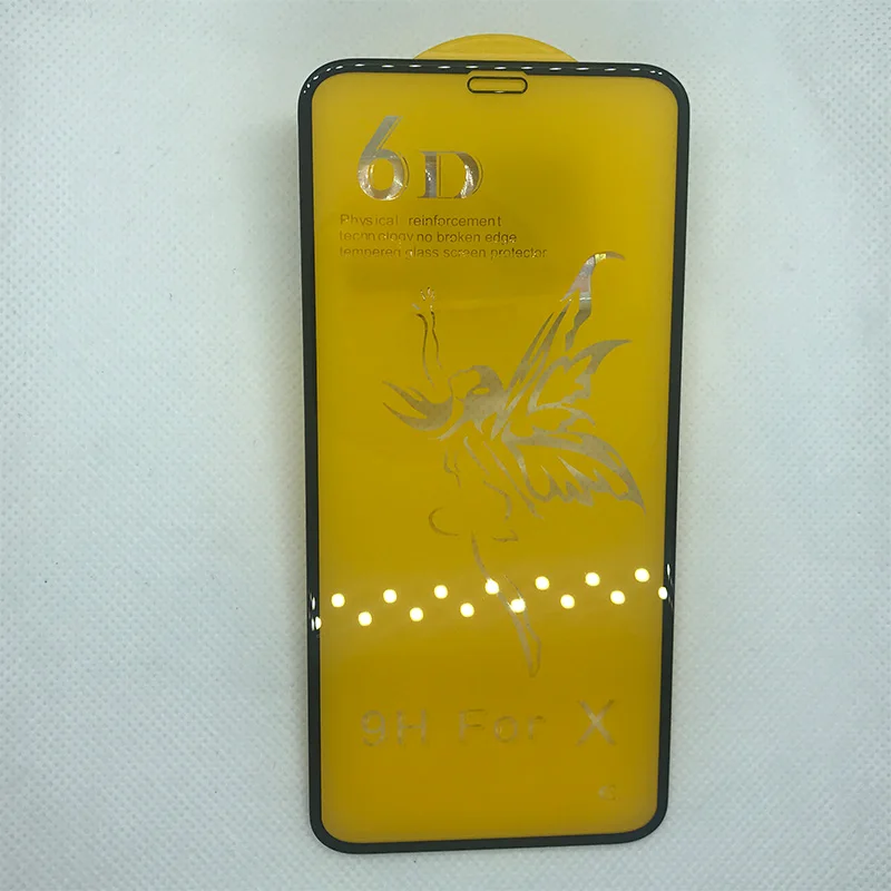 6D полное покрытие Защитное стекло для iphone X Xr XS max стекло iphone XS max Xr защита экрана iphone X XS max Xr стекло flim - Цвет: For iPhone X XS