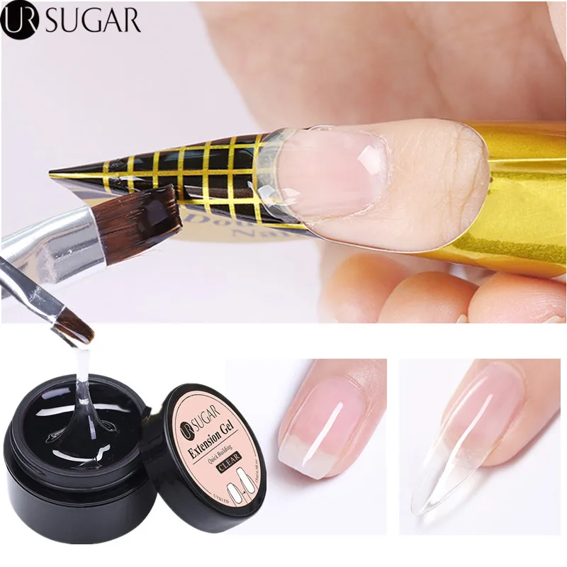 Ur Sugar Jelly Poly УФ-гель, акриловый, быстрое наращивание, Гель-лак для наращивания пальцев, СВЕТОДИОДНЫЙ УФ-гель из стекловолокна для ногтей