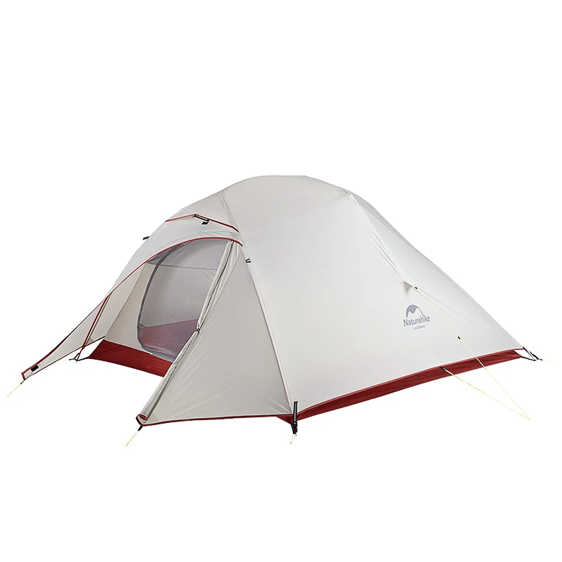 20D Gray Naturehike 3-4 человек обновленный Сверхлегкий кемпинговый тент облачный вверх 3 открытый большой семейный двухслойный тент с матом NH15T003-T - Цвет: 20D Gray