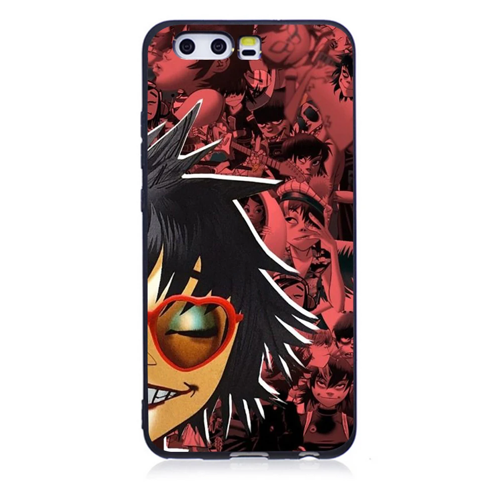 Gorillaz music band black Soft TPU Phone Case For Huawei P10 P20 Lite P9 2016 2017 Cover P8 Coque | Мобильные телефоны и